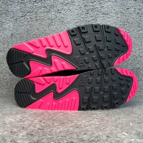 Nike Air Max 90 Wolf Grey Hyper Pink Size 10 Men Sneakers DM0029-010 - Picture 7 of 8